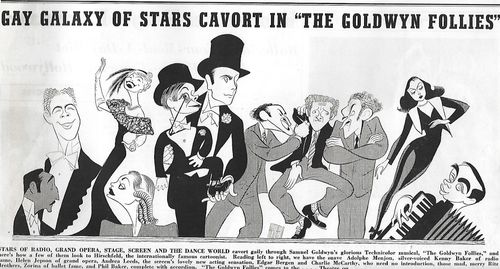 Edgar Bergen, Kenny Baker, Phil Baker, Bobby Clark, Helen Jepson, Andrea Leeds, Ella Logan, Adolphe Menjou, Al Ritz, Har