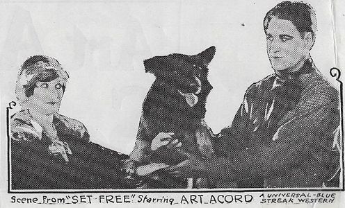 Art Acord, Olive Hasbrouck, and Rex the Dog in Set Free (1927)