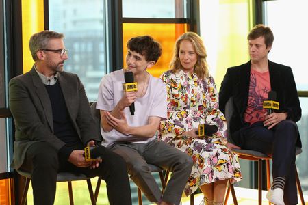 Steve Carell, Amy Ryan, Felix van Groeningen, and Timothée Chalamet at an event for Beautiful Boy (2018)