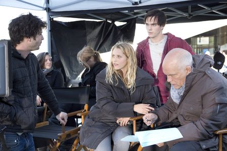 John Malkovich, Nicholas Hoult, Jonathan Levine, and Teresa Palmer in Warm Bodies (2013)