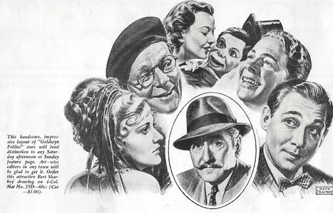 Edgar Bergen, Kenny Baker, Bobby Clark, Andrea Leeds, Adolphe Menjou, Vera Zorina, The Ritz Brothers, and Charlie McCart