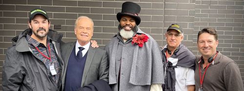 On the set of “The 12 Days of Christmas Eve” in Southeastern Connecticut. Andrew Gernhard (Producer),Kelsey Grammer (Ac