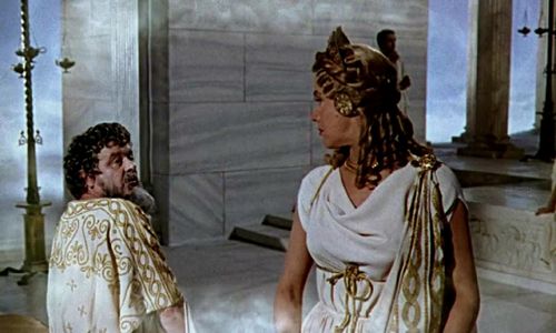 Honor Blackman and Niall MacGinnis in Jason and the Argonauts (1963)