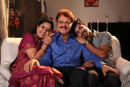 Sarath Babu, Pragathi, and Mahat Raghavendra in Back Bench Student (2013)