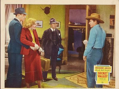 Richard Arlen, Virginia Grey, Al Hill, and Norman Willis in Secret Valley (1937)