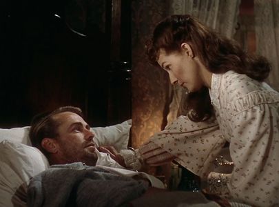 Alan Ladd and Brenda Marshall in Whispering Smith (1948)