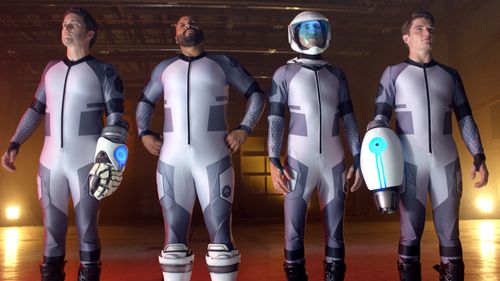 Burnie Burns, Colton Dunn, Gavin Free, and Michael Jones in Lazer Team (2015)