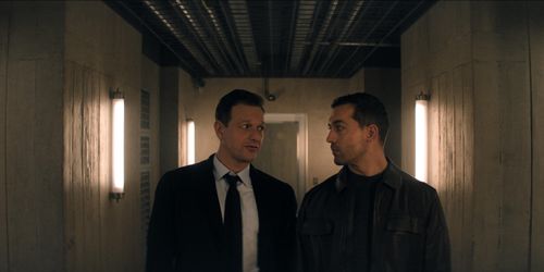 Josh Charles and Dali Benssalah in The Veil (2024)