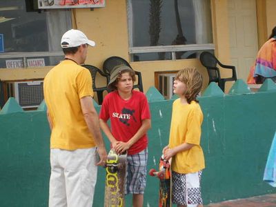 Nicholas and Kent with Director Jace Alexander on the set of 