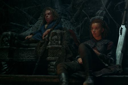 Warwick Davis and Erin Kellyman in Willow (2022)