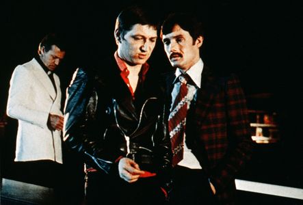 Rainer Werner Fassbinder, Karlheinz Böhm, and Peter Chatel in Fox and His Friends (1975)