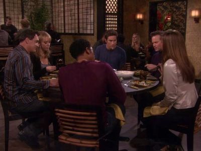 Oliver Hudson, Sam Harris, Orlando Jones, Bianca Kajlich, Megyn Price, and Patrick Warburton in Rules of Engagement (200