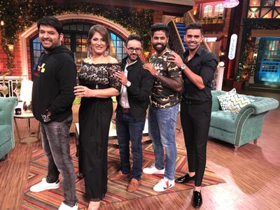 Archana Puran Singh, Parthiv Patel, Suryakumar Yadav, Deepak Chahar, and Kapil Sharma in The Kapil Sharma Show: Parthiv 