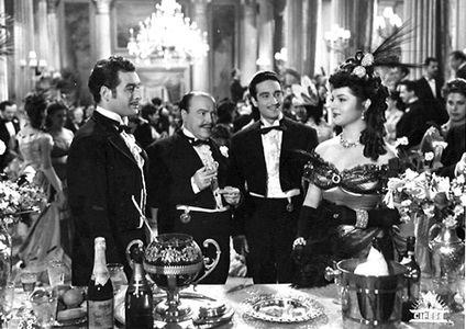 Ricardo Acero, Jorge Mistral, Sara Montiel, and Juan Vázquez in Trifles (1950)