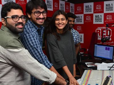 Raj Tarun and Hebah Patel at an event for Andhhagadu (2017)