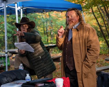 John R Smith Jnr as Moka Joe - BTS on The Red Reina Set