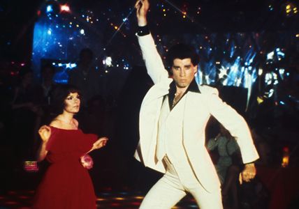 John Travolta and Karen Lynn Gorney in Saturday Night Fever (1977)