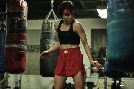 Luiii as 'Toni' in UPPERCUT on set in Los Angeles