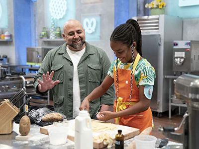 Naima Winston and Duff Goldman in Kids Baking Championship: One Potato, Two Potato (2020)