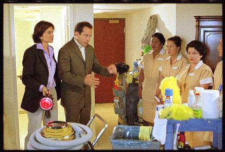 Tony Shalhoub, Polly Draper, Irene Lopez Kuchilan, Rosalba Martinni, and Rosario Rivadeneira in Monk (2002)