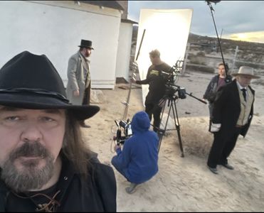 L-R - Tony DeGuide (Director),Greg Tally (Deputy Weeks),Kody Newton (DP),Joe Estevez (Sheriff Randall) “WILD WEST MAR