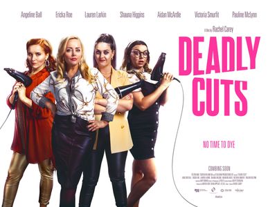 Angeline Ball, Lauren Larkin, Shauna Higgins, and Ericka Roe in Deadly Cuts (2021)