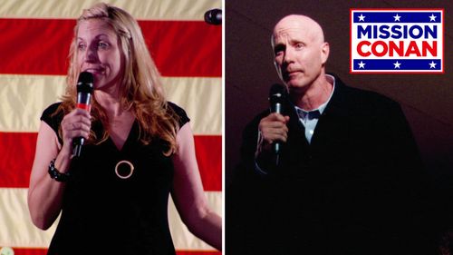 Brian Kiley and Laurie Kilmartin in Conan (2010)