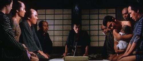 Shintarô Katsu and Hizuru Takachiho in Fight, Zatoichi, Fight (1964)