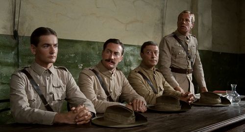 Bryan Brown, Lewis Fitz-Gerald, Jack Thompson, and Edward Woodward in Breaker Morant (1980)