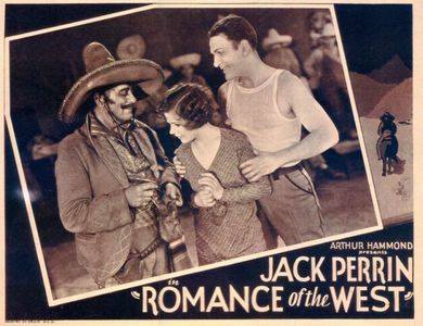 Edna Marion, Jack Perrin, and John Tansey in Romance of the West (1930)