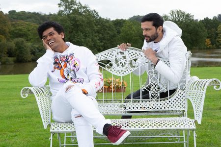 Ankush Chaudhari and Siddarth Jadhav in Lochya Zaala Re (2022)