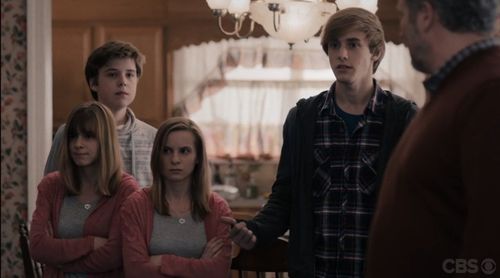 Still of Tim Boardman, Evan Roe, Miranda Gruss, Rebecca Gruss and John Ellison Conlee on Madam Secratary- Invasive Speci