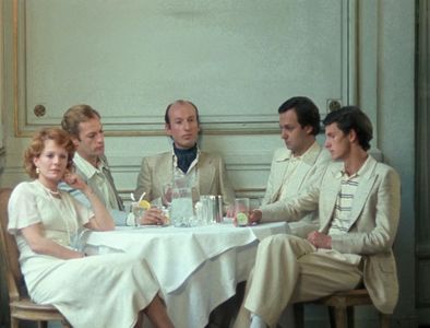 Mathieu Carrière, Vernon Dobtcheff, Didier Flamand, Claude Mann, and Delphine Seyrig in India Song (1975)