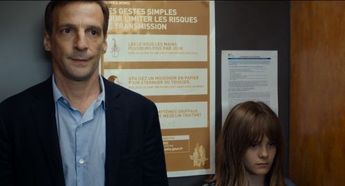 Mathieu Kassovitz and Fantine Harduin in Happy End (2017)