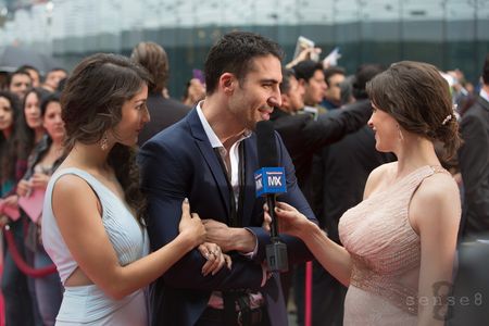 Irene Azuela, Miguel Ángel Silvestre, and Eréndira Ibarra in Sense8 (2015)