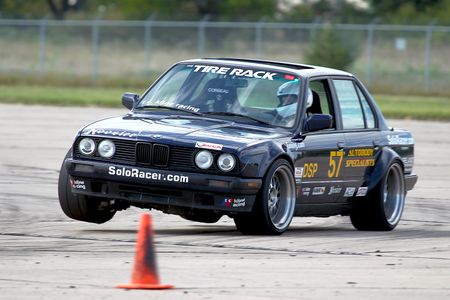 Olga N. Bogdanova is negotiating the corner at high speed during 2010 SCCA National Championships in Lincoln, NE.