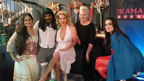 The Kamasutra Garden, on set as Marilyn for Halloween