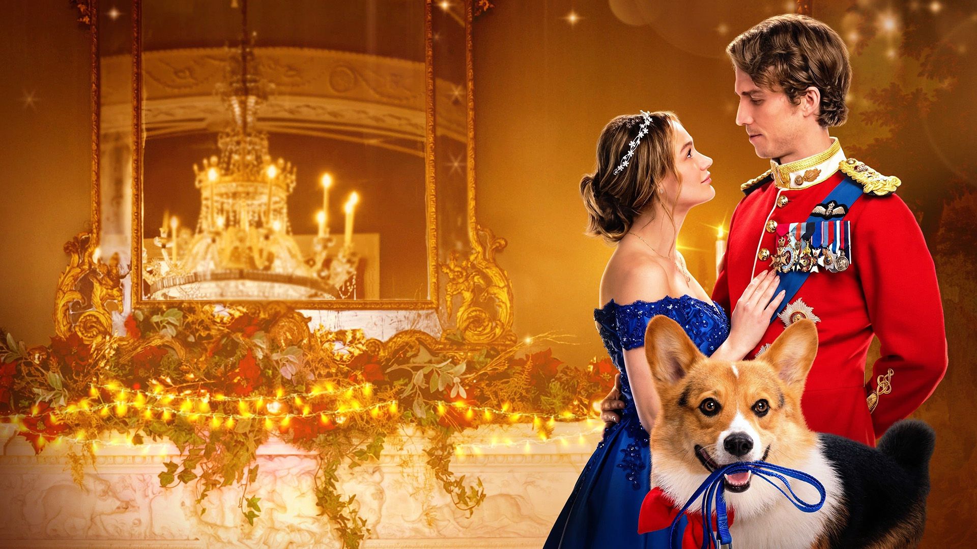 A Royal Corgi Christmas background