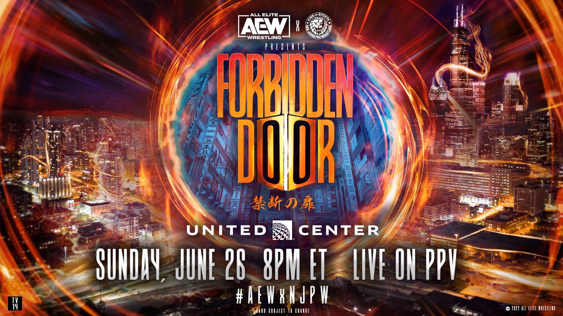 All Elite Wrestling x New Japan Pro Wrestling: Forbidden Door background