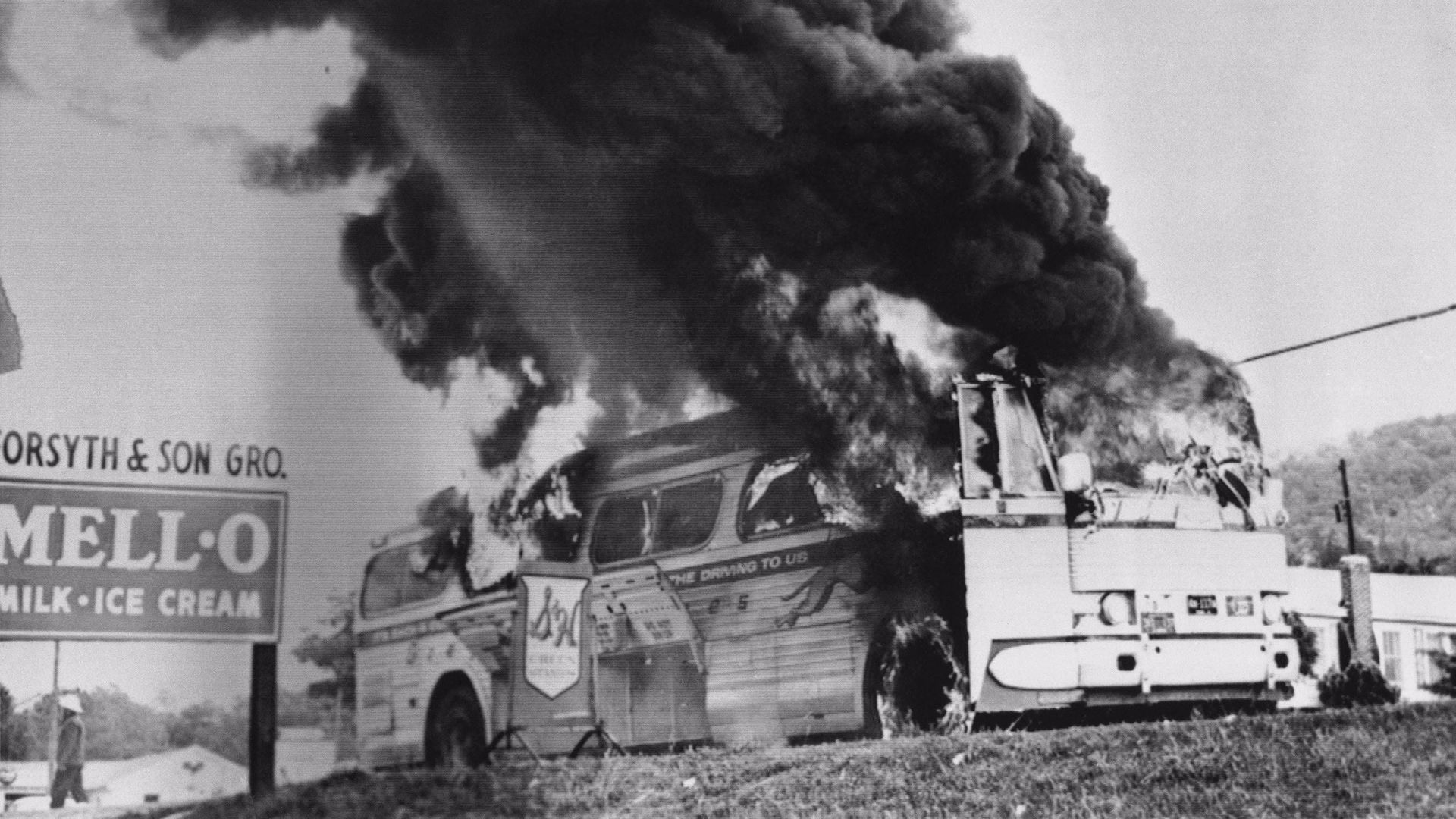 The Fire in Anniston - A Freedom Rider's Story background